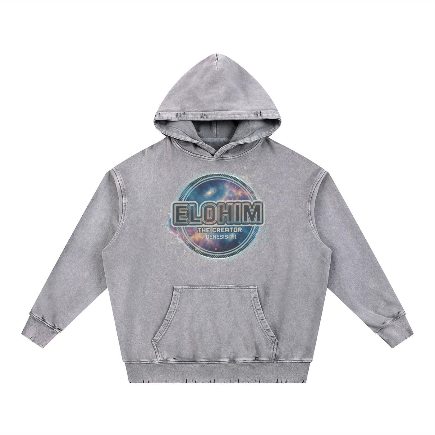 ELOHIM The Creator Hand-Frayed Heavyweight Hoodie