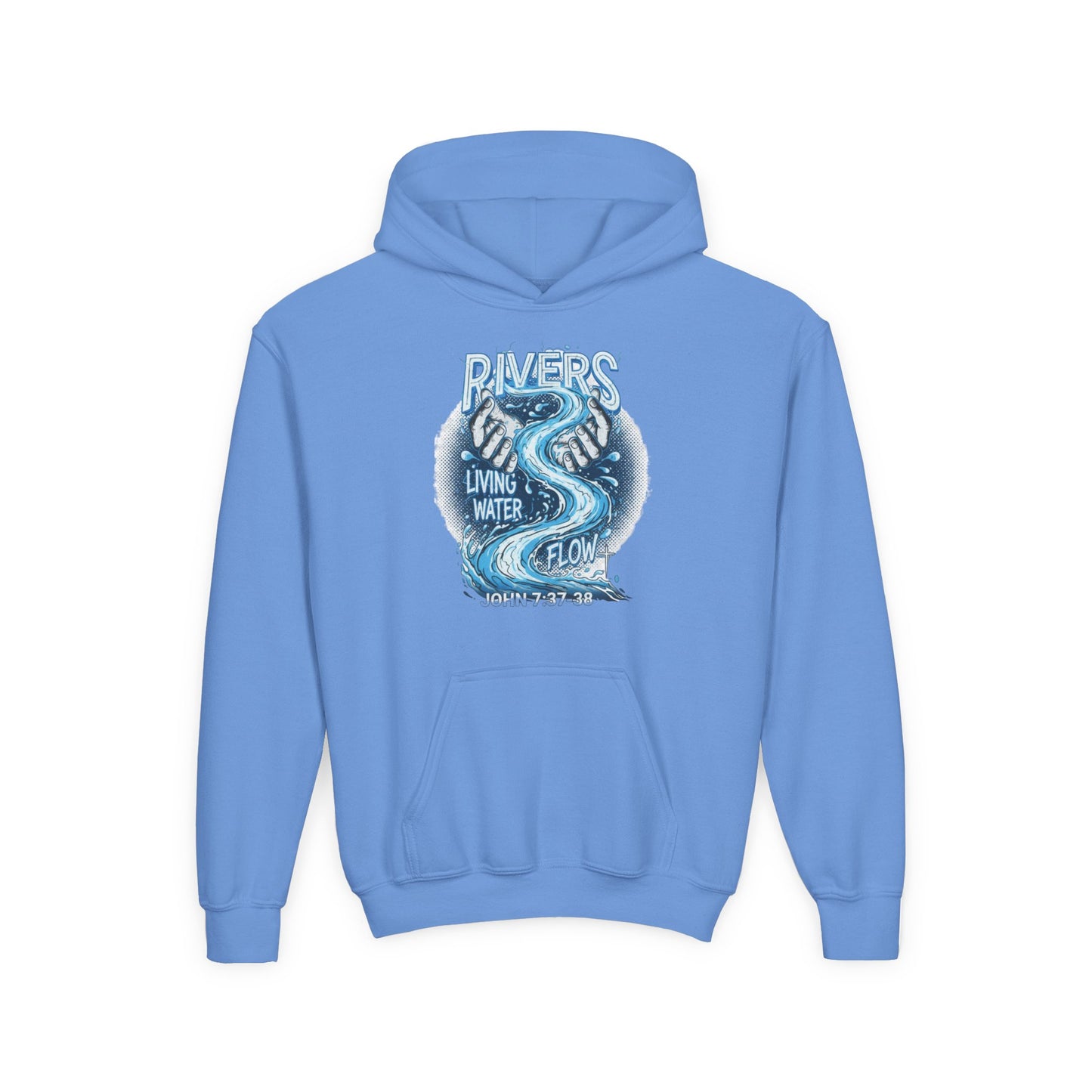 "Rivers of Living Water" John 7:37-38 Youth Hoodie