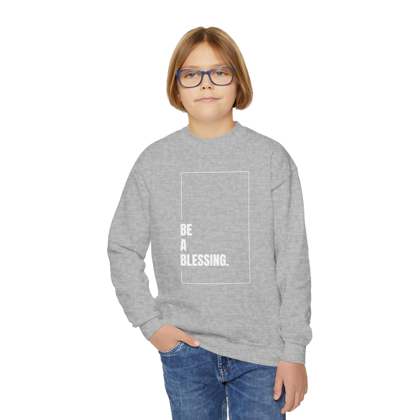 "Be A Blessing." Youth Crewneck Sweatshirt