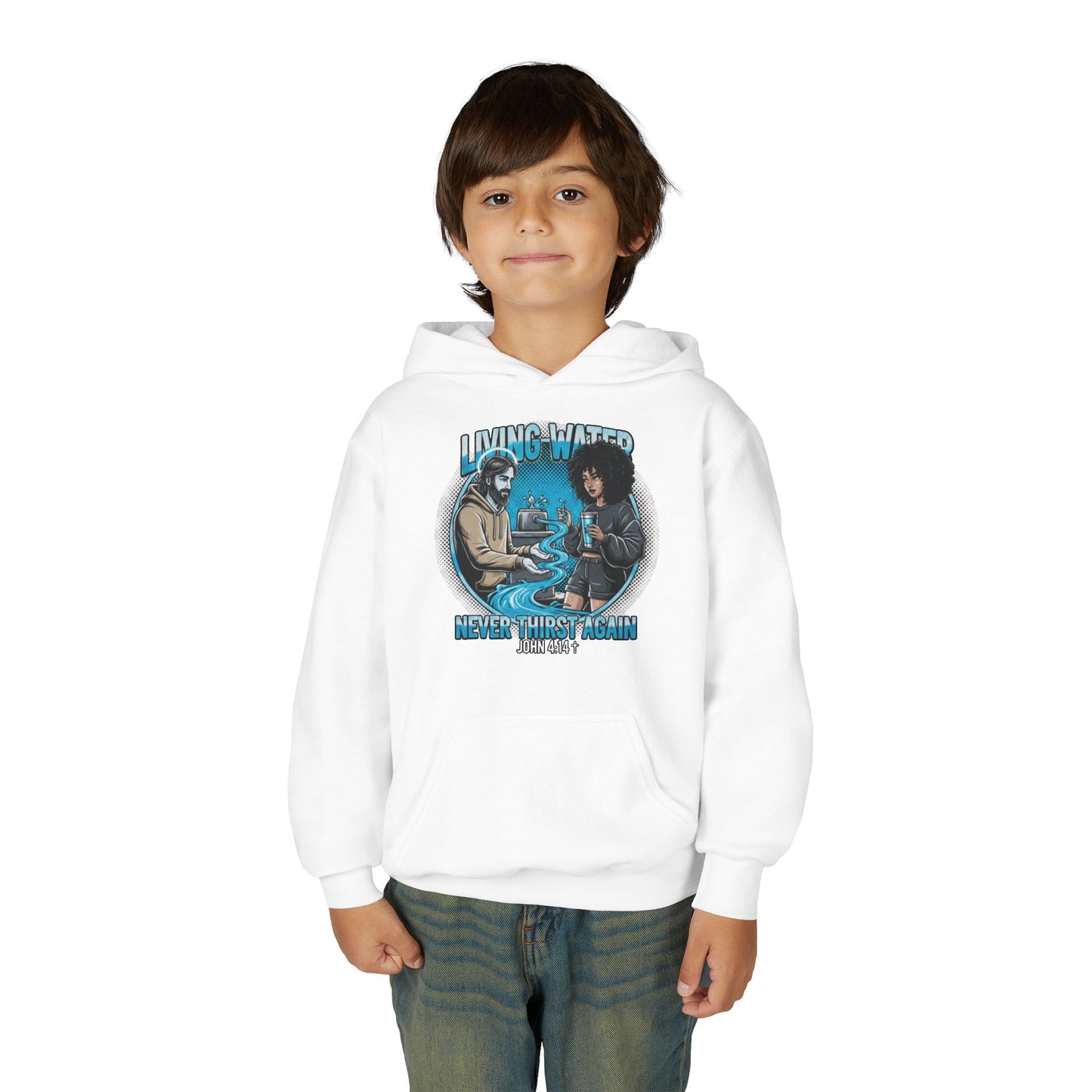 "Living Water" John 4:14 Youth Hoodie
