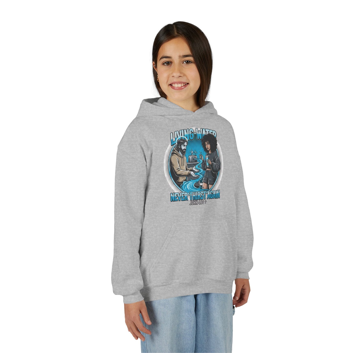 "Living Water" John 4:14 Youth Hoodie
