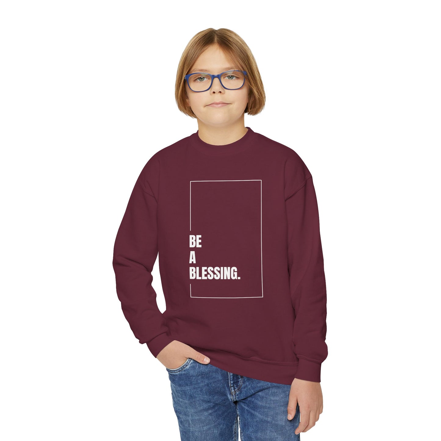 "Be A Blessing." Youth Crewneck Sweatshirt