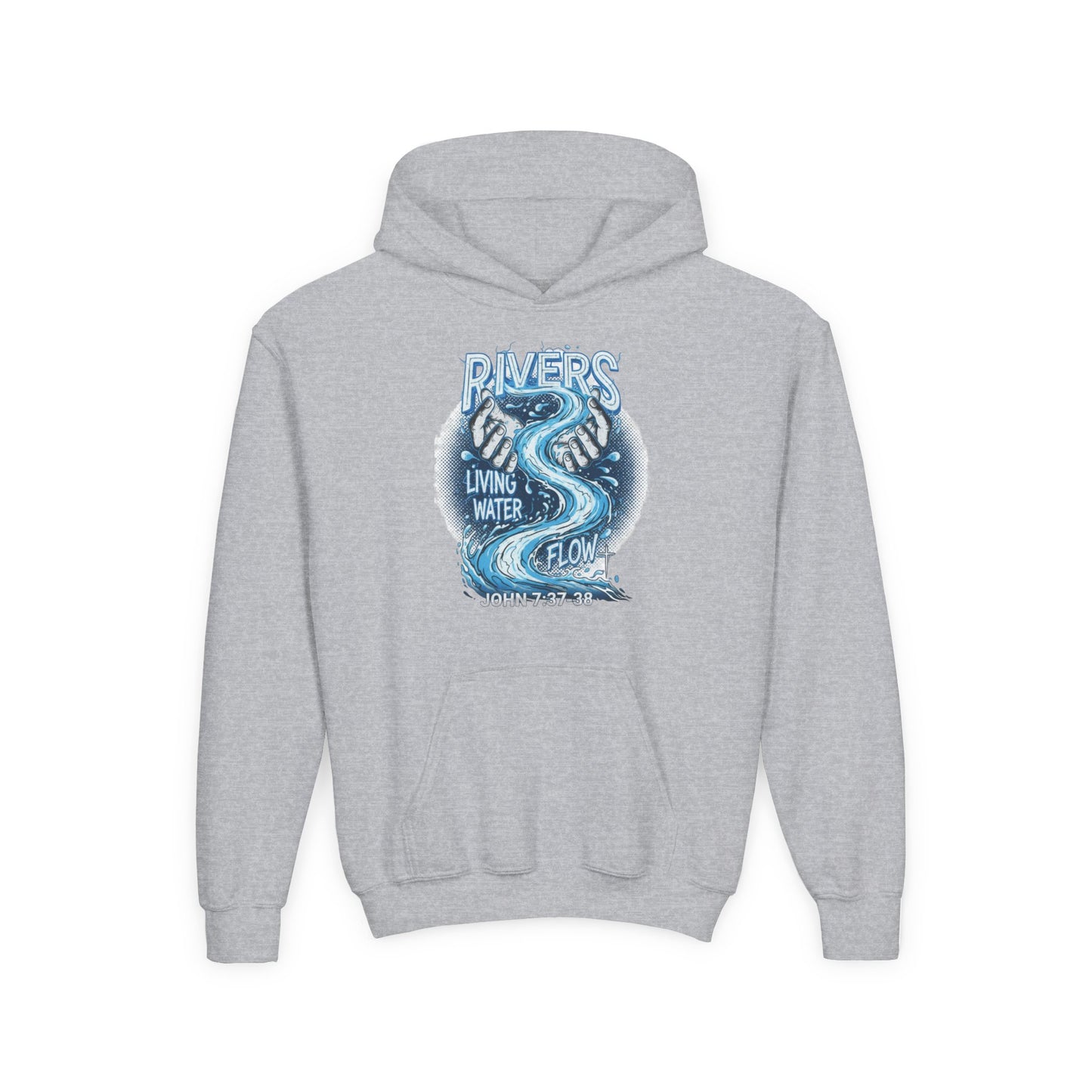 "Rivers of Living Water" John 7:37-38 Youth Hoodie