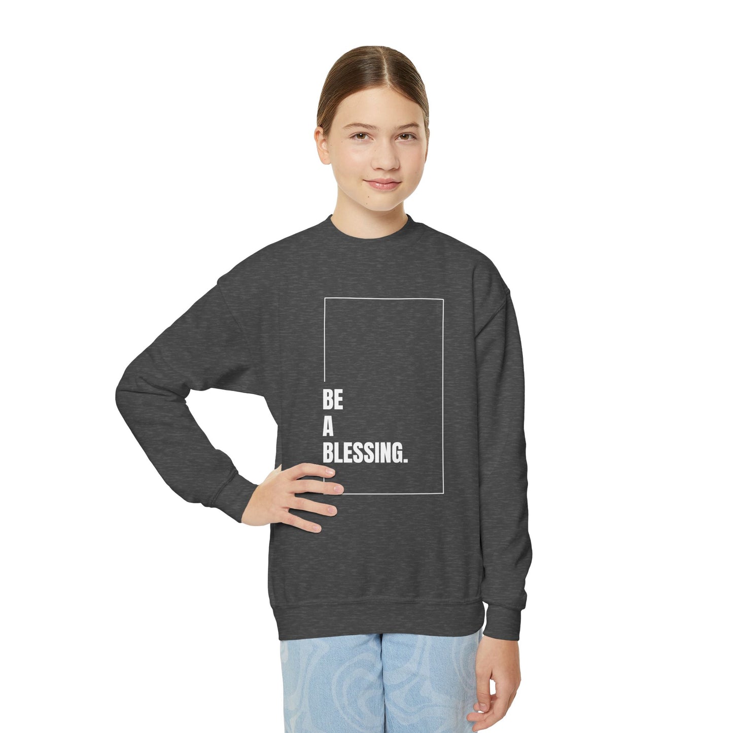 "Be A Blessing." Youth Crewneck Sweatshirt