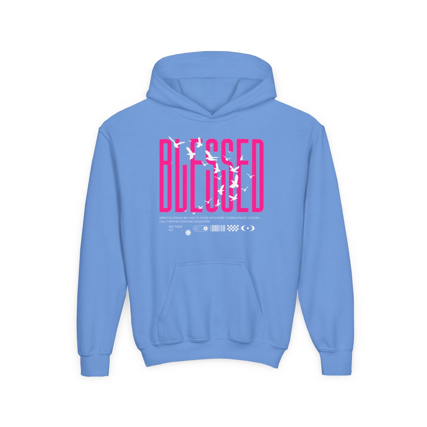 "Blessed" Matthew 5:9 Youth Hoodie