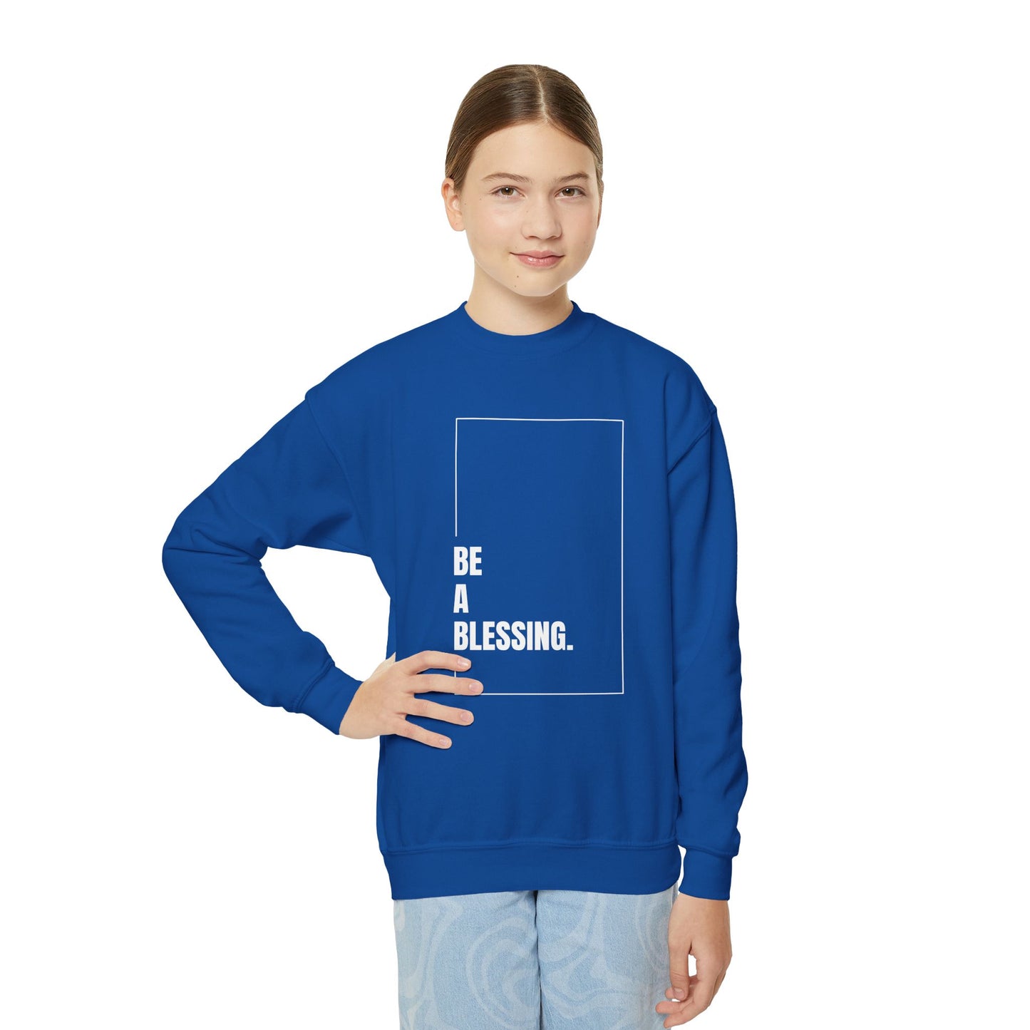 "Be A Blessing." Youth Crewneck Sweatshirt