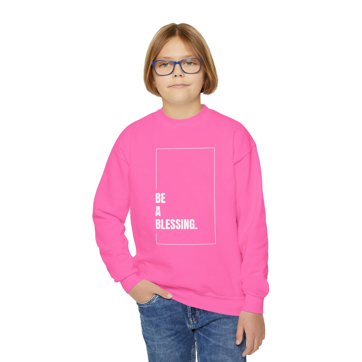 "Be A Blessing." Youth Crewneck Sweatshirt