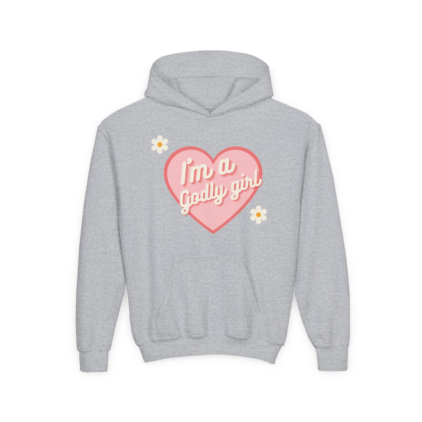 "I'm a Godly Girl" Retro Heart Youth Hoodie