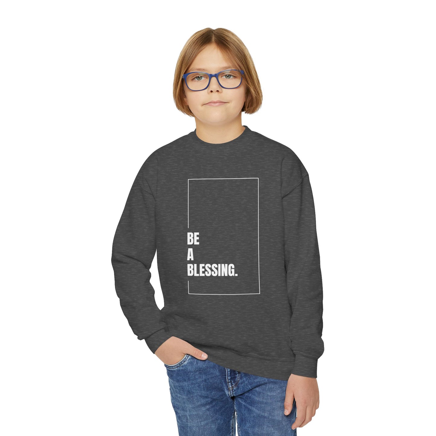 "Be A Blessing." Youth Crewneck Sweatshirt