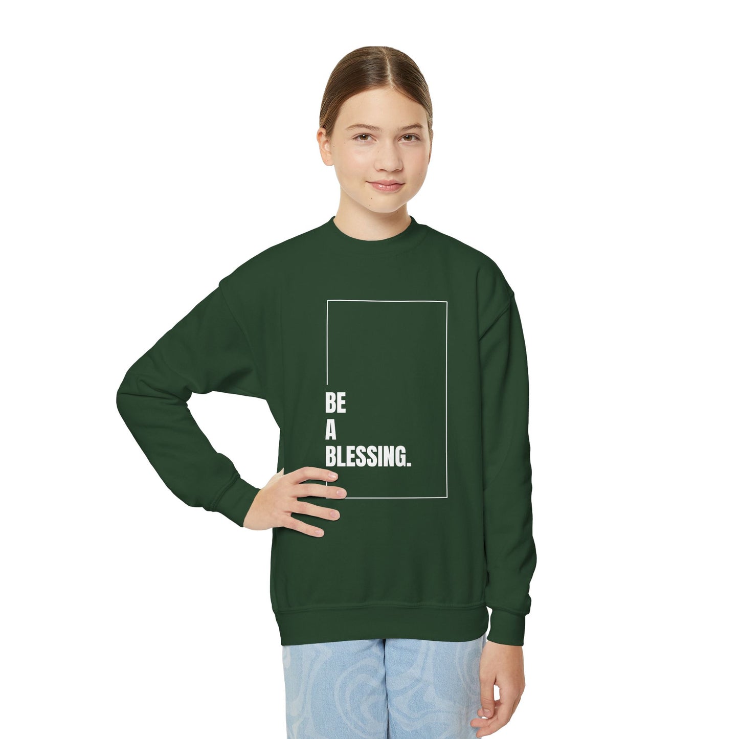 "Be A Blessing." Youth Crewneck Sweatshirt