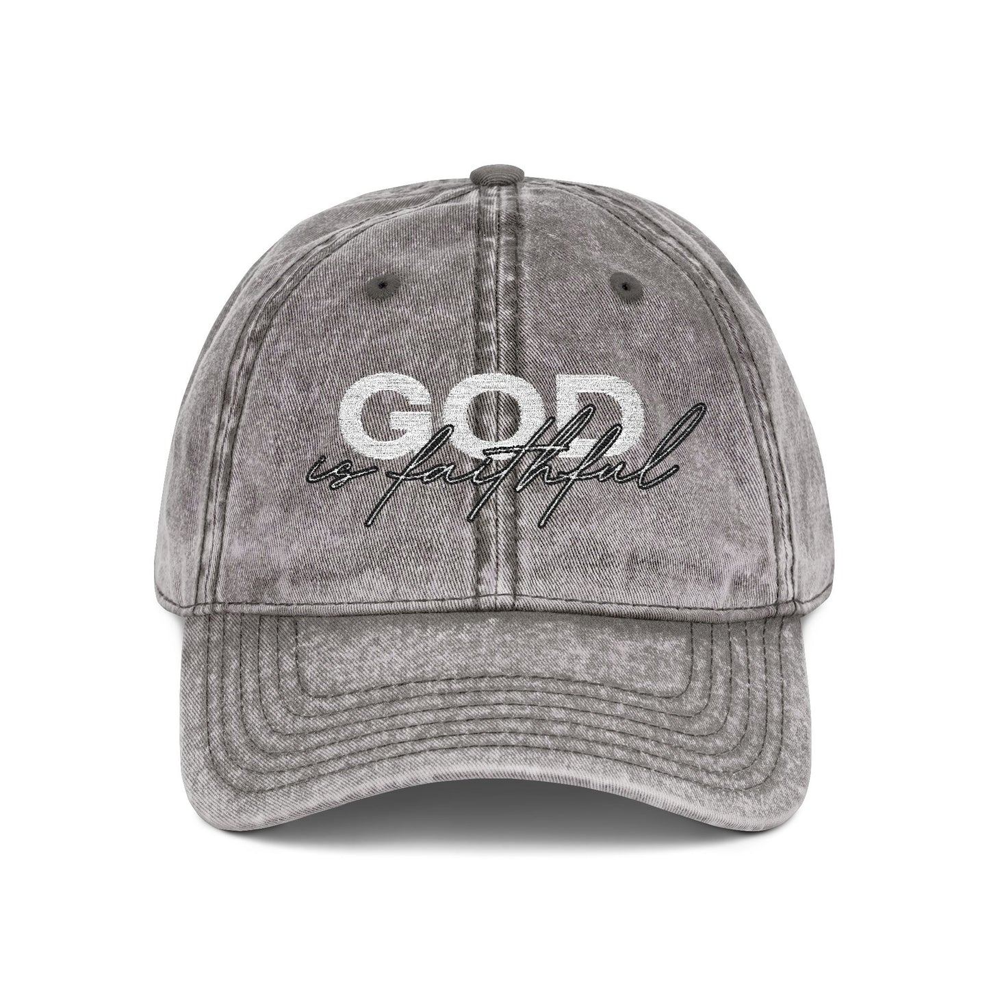 "God Is Faithful" Vintage Washed Cap