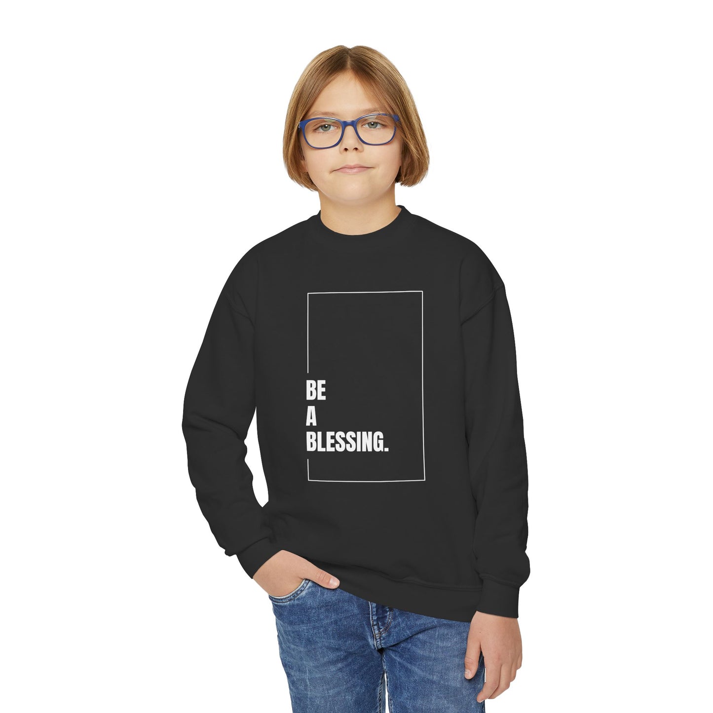 "Be A Blessing." Youth Crewneck Sweatshirt