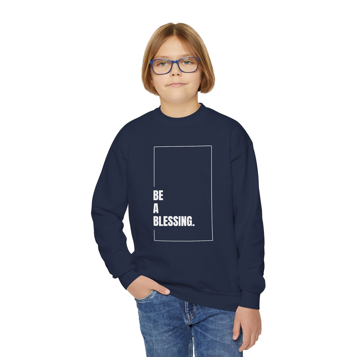 "Be A Blessing." Youth Crewneck Sweatshirt