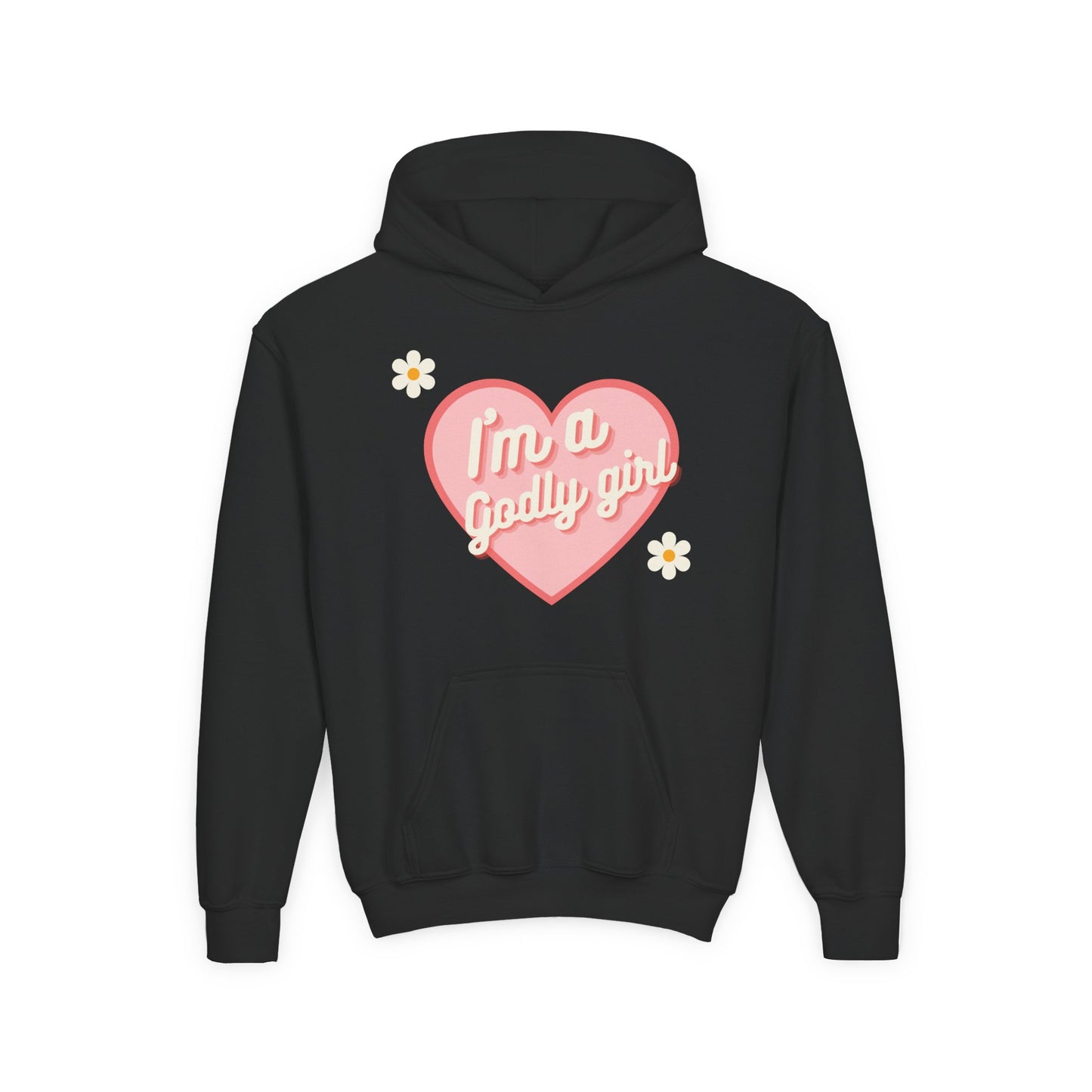 "I'm a Godly Girl" Retro Heart Youth Hoodie