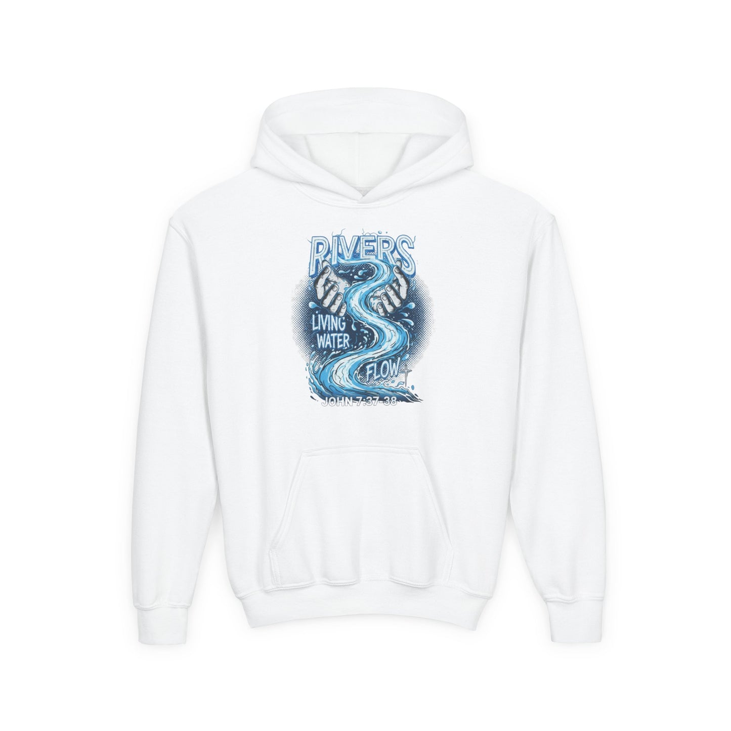 "Rivers of Living Water" John 7:37-38 Youth Hoodie