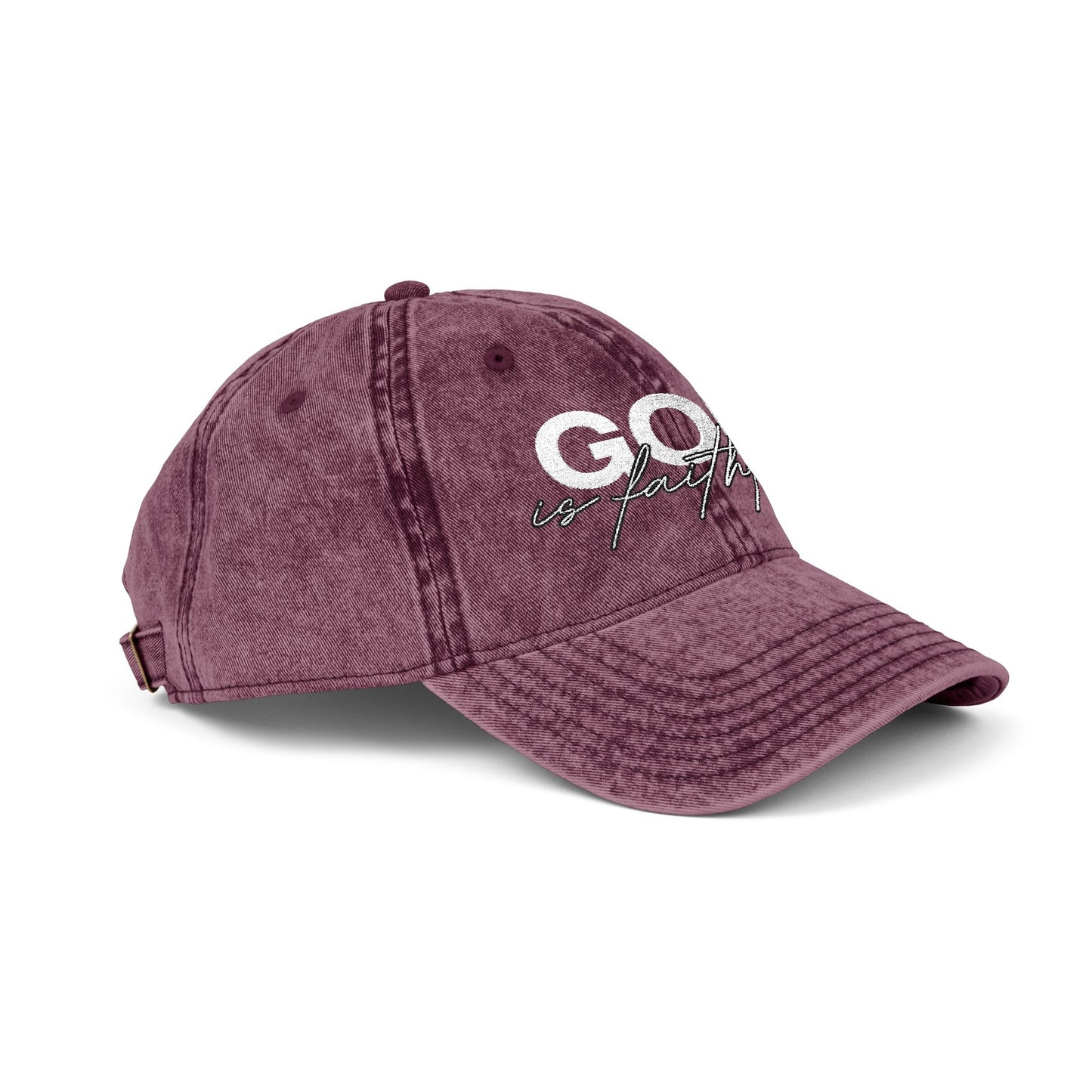 "God Is Faithful" Vintage Washed Cap