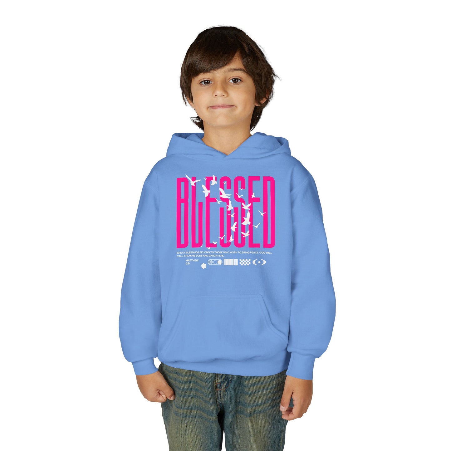 "Blessed" Matthew 5:9 Youth Hoodie