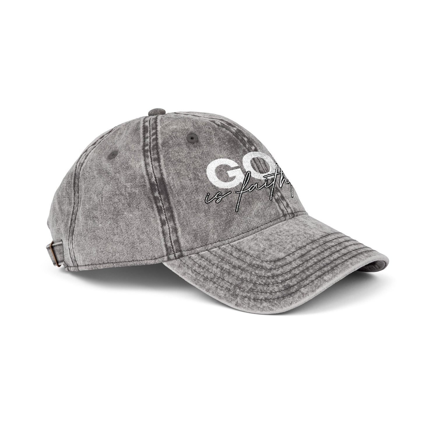 "God Is Faithful" Vintage Washed Cap