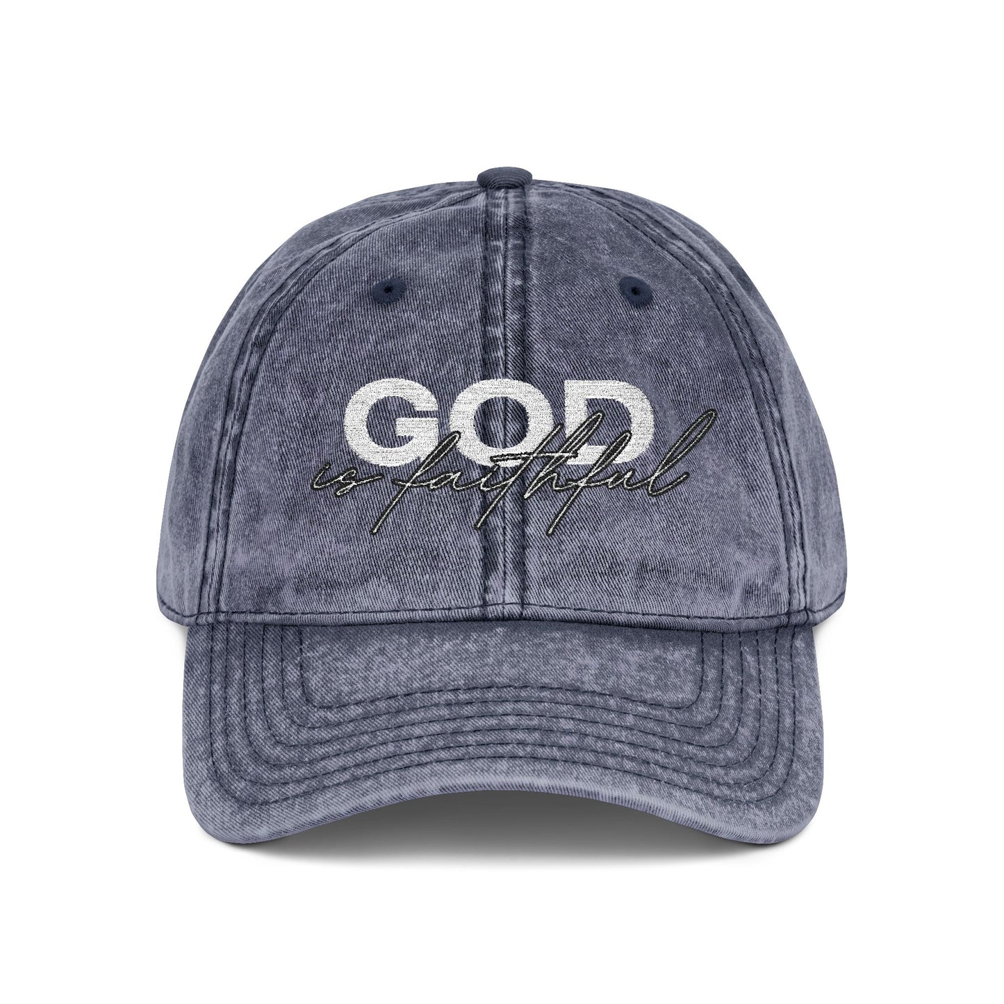 "God Is Faithful" Vintage Washed Cap