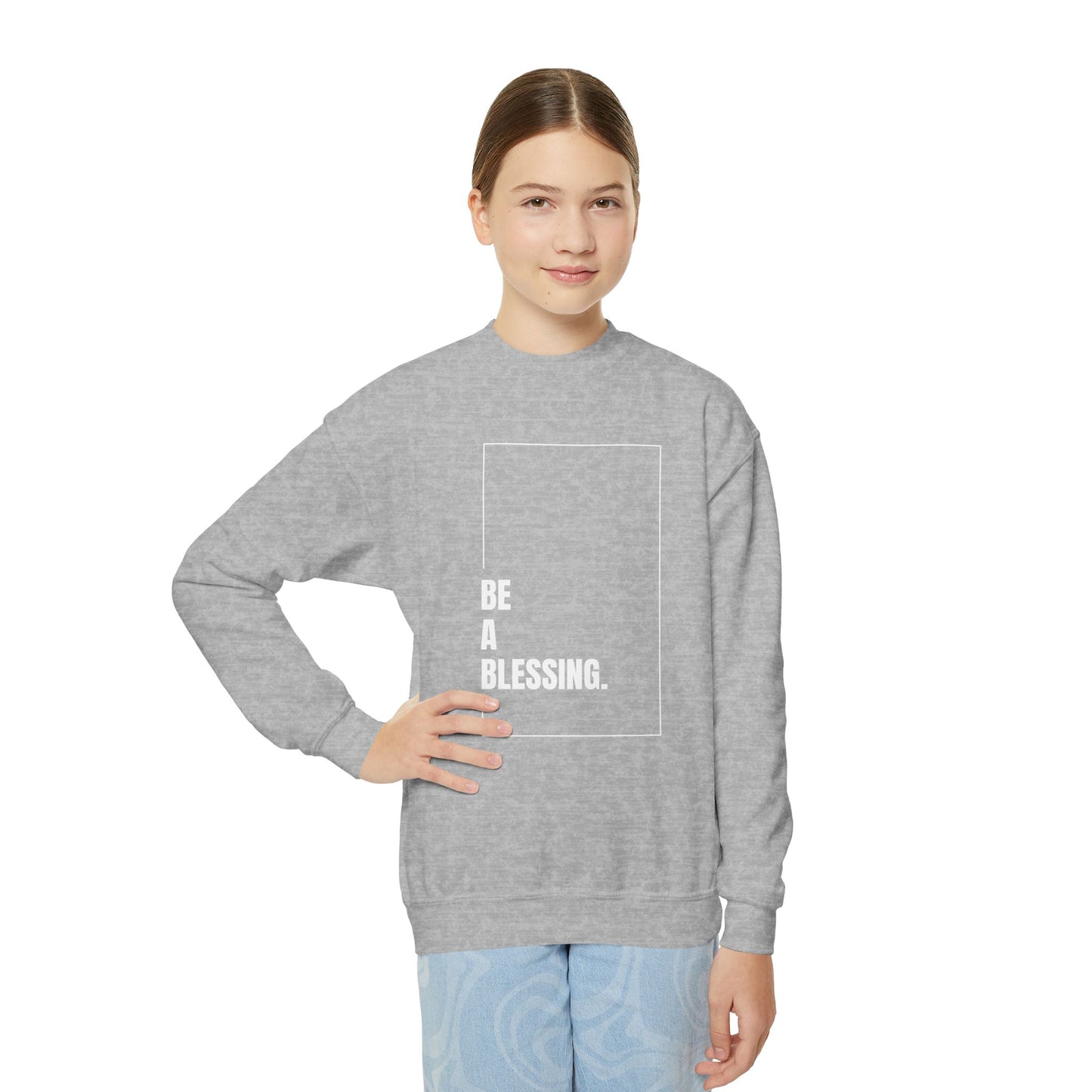 "Be A Blessing." Youth Crewneck Sweatshirt