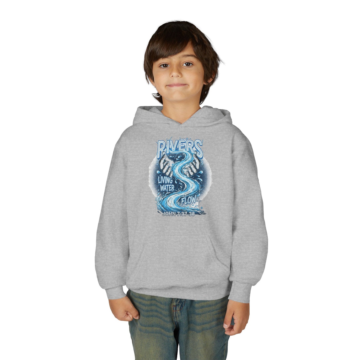 "Rivers of Living Water" John 7:37-38 Youth Hoodie