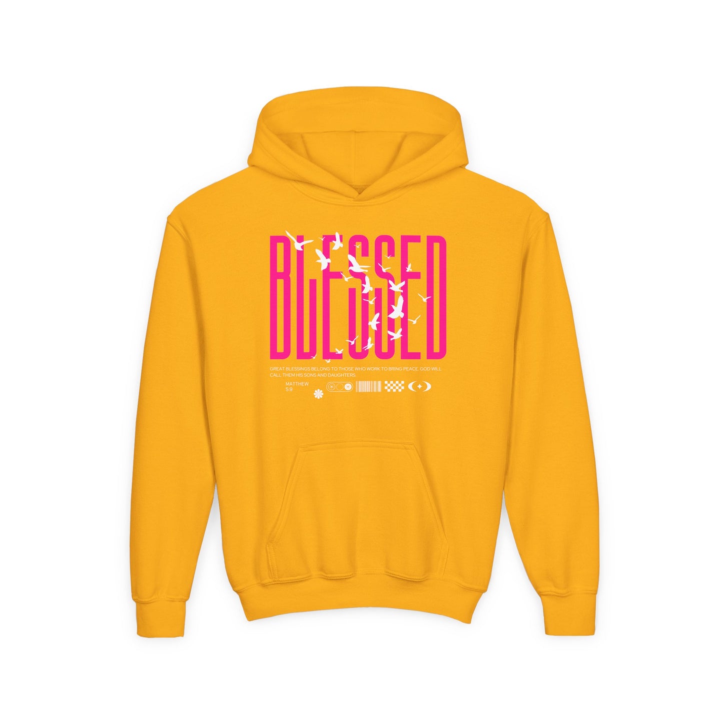 "Blessed" Matthew 5:9 Youth Hoodie