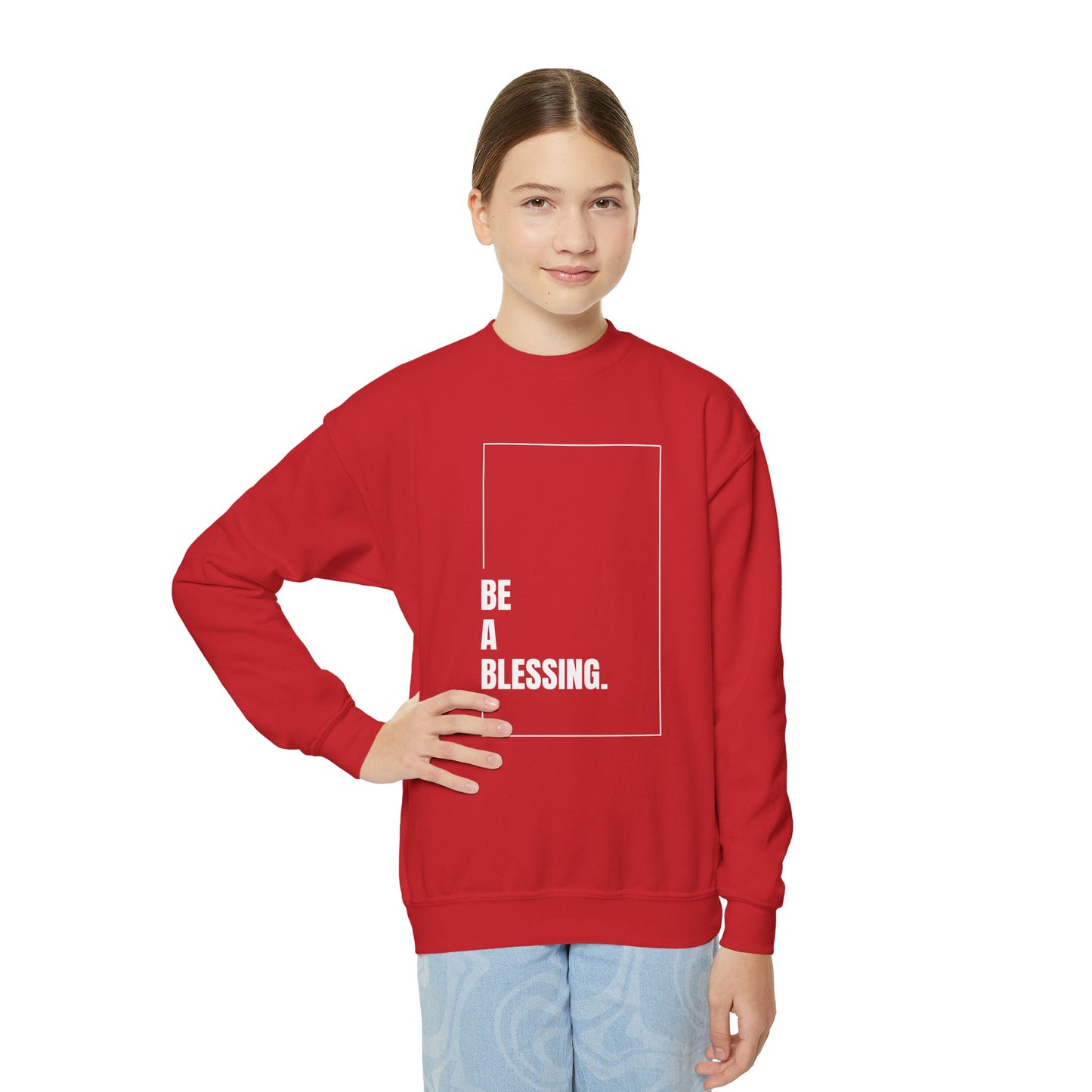 "Be A Blessing." Youth Crewneck Sweatshirt