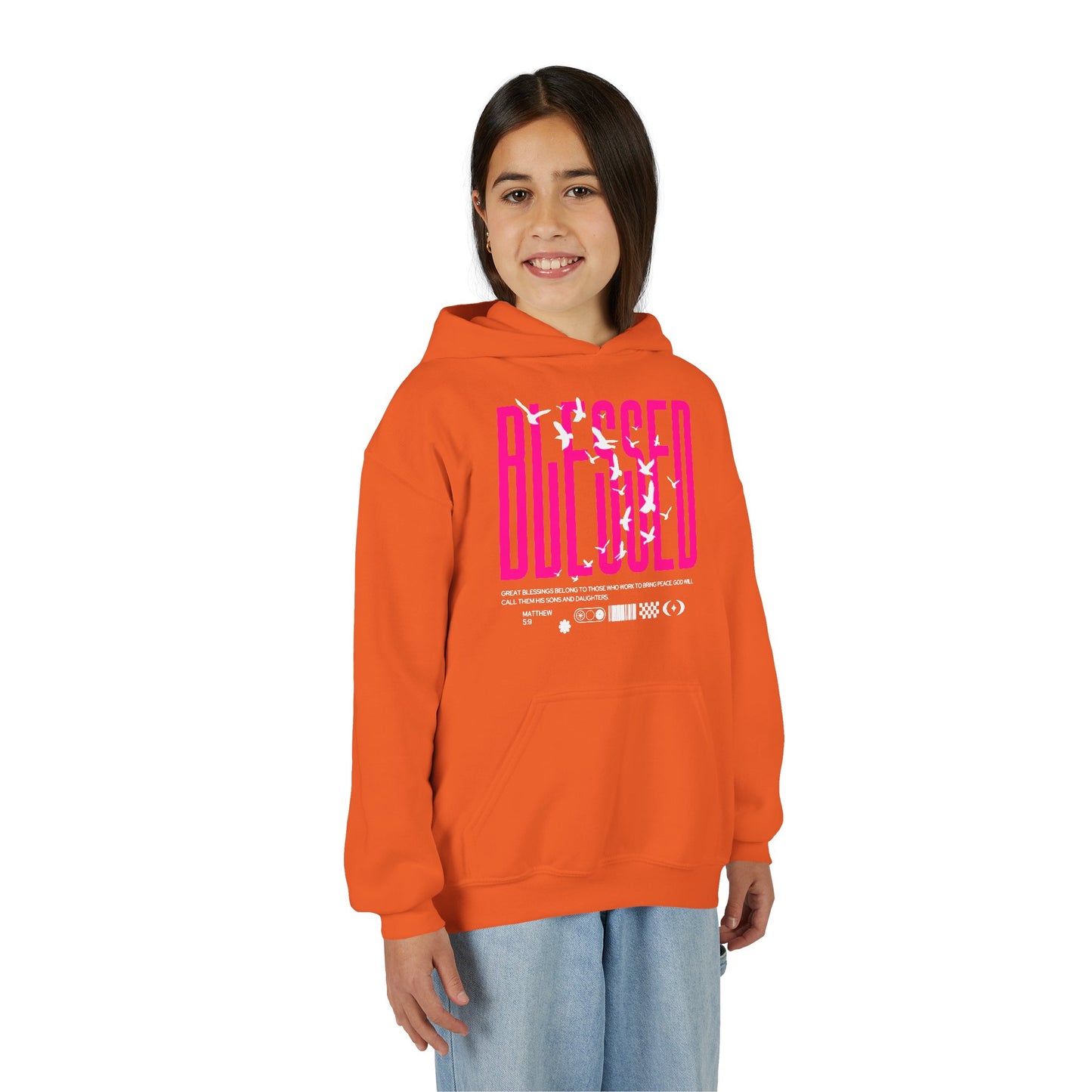 "Blessed" Matthew 5:9 Youth Hoodie