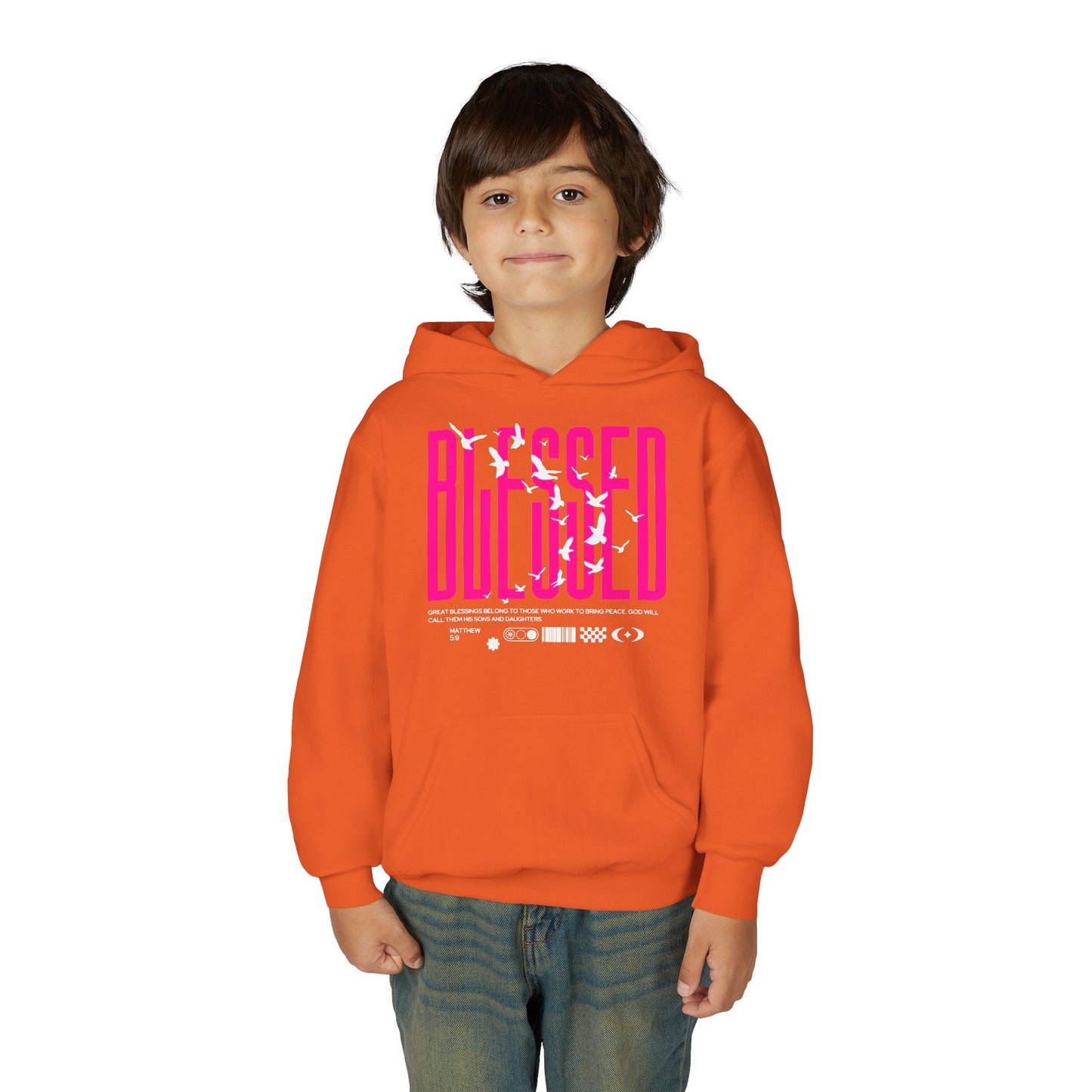 "Blessed" Matthew 5:9 Youth Hoodie