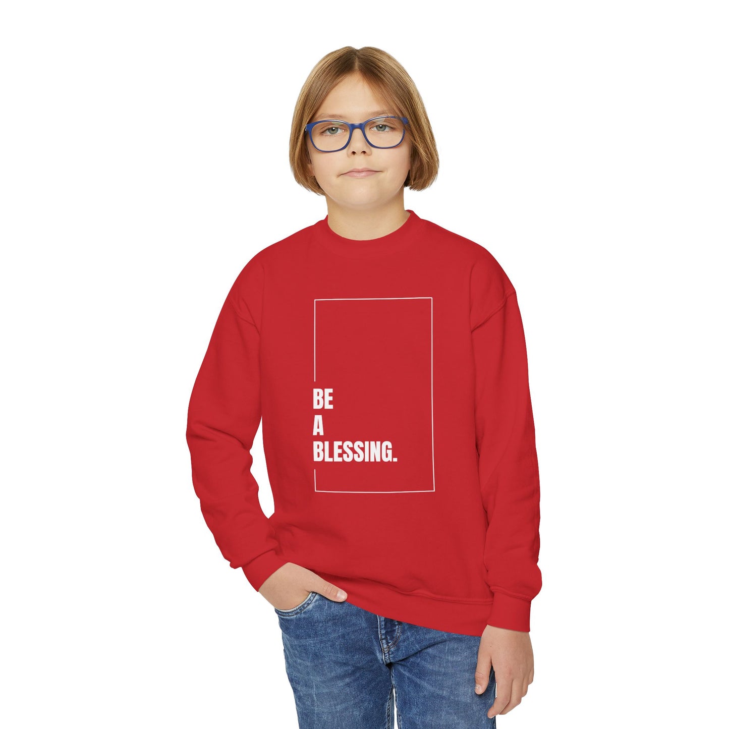 "Be A Blessing." Youth Crewneck Sweatshirt