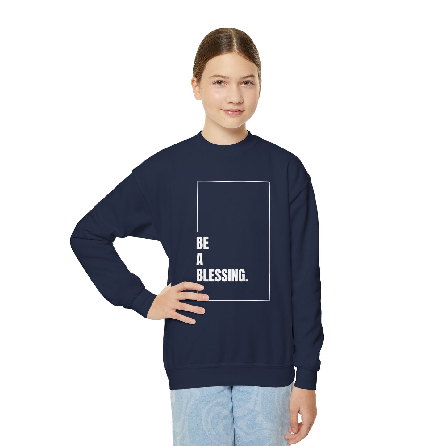 "Be A Blessing." Youth Crewneck Sweatshirt