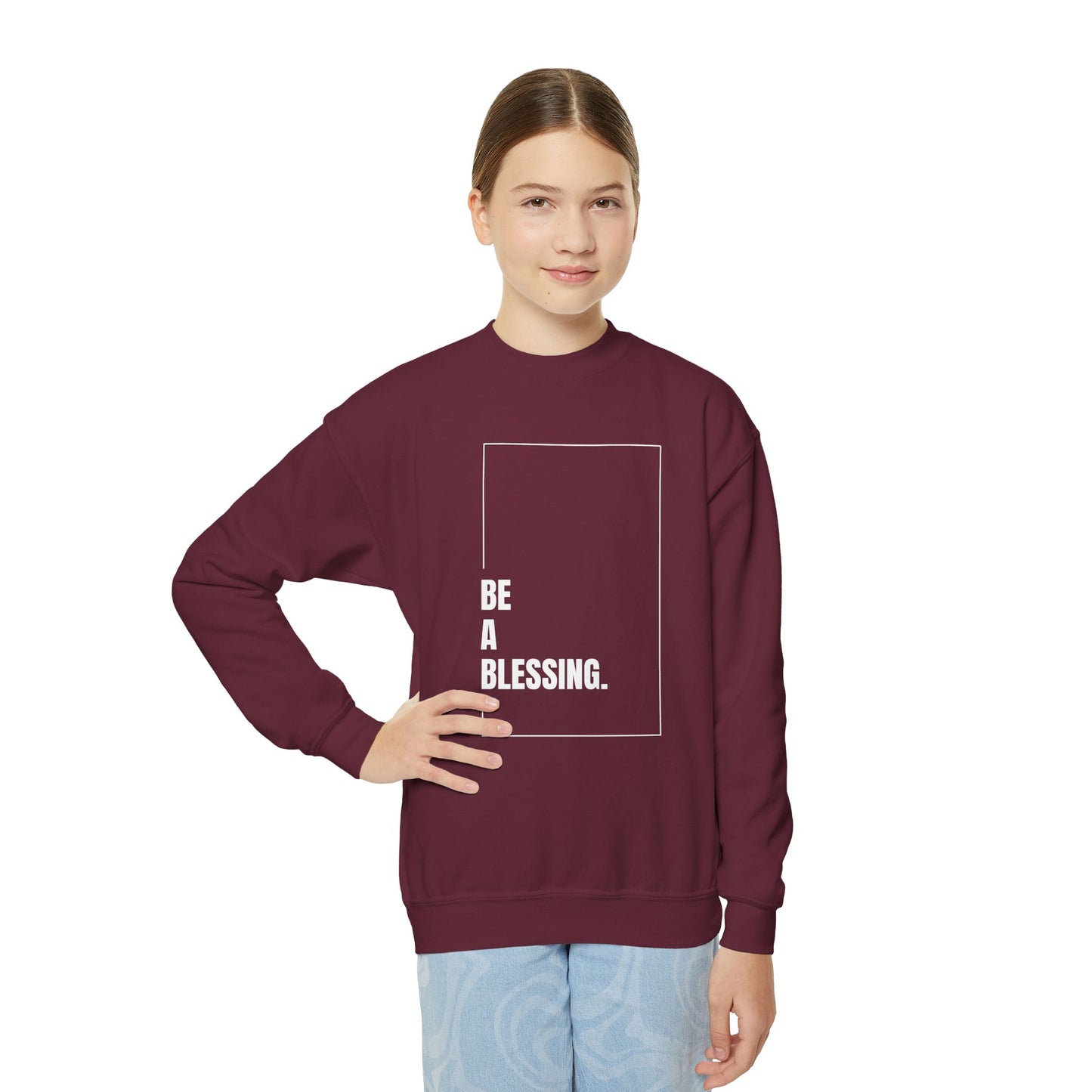 "Be A Blessing." Youth Crewneck Sweatshirt