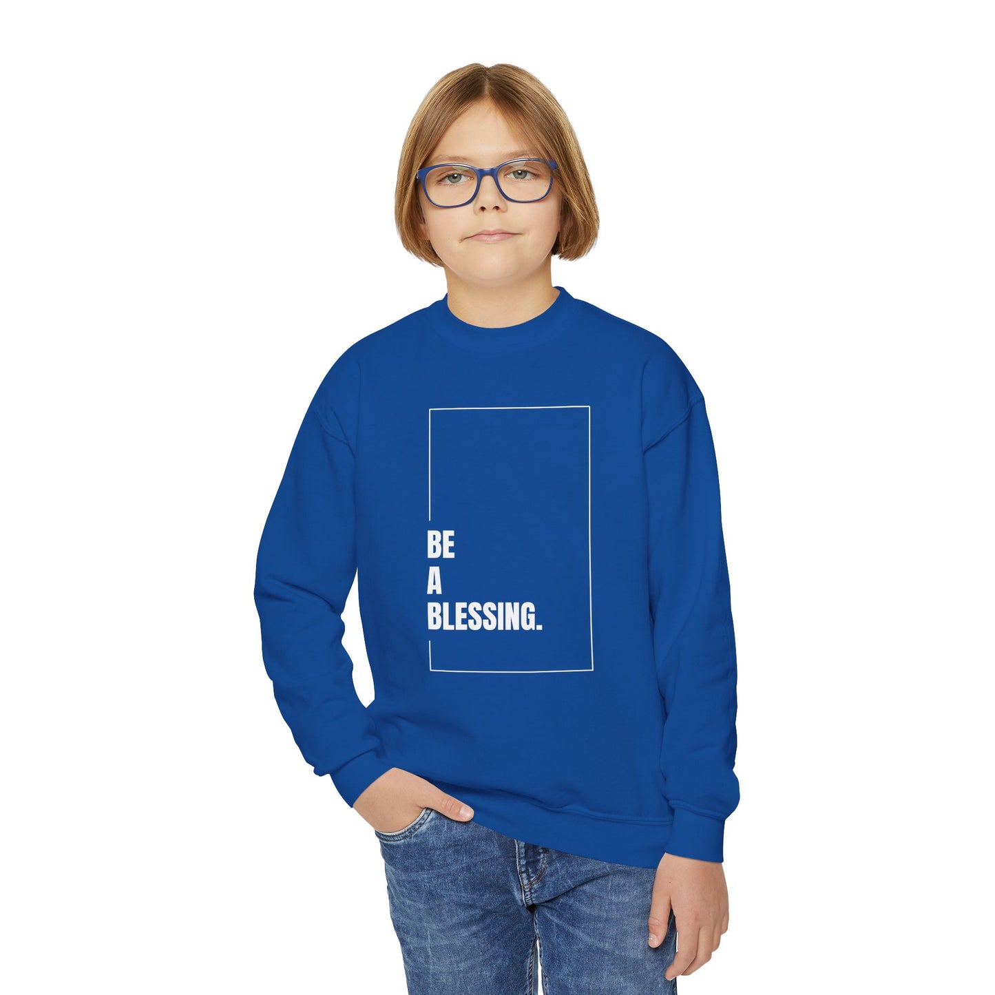 "Be A Blessing." Youth Crewneck Sweatshirt