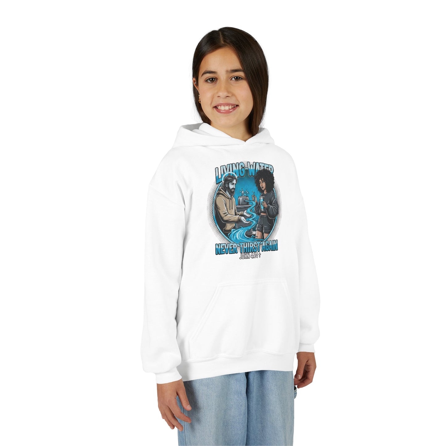 "Living Water" John 4:14 Youth Hoodie