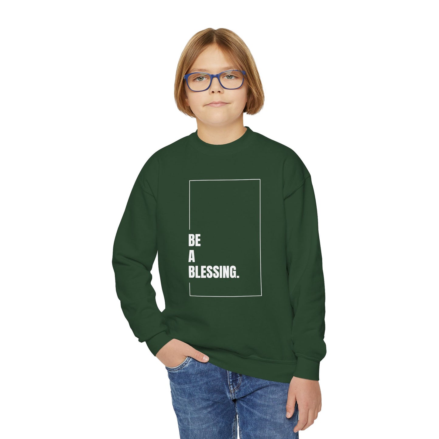 "Be A Blessing." Youth Crewneck Sweatshirt