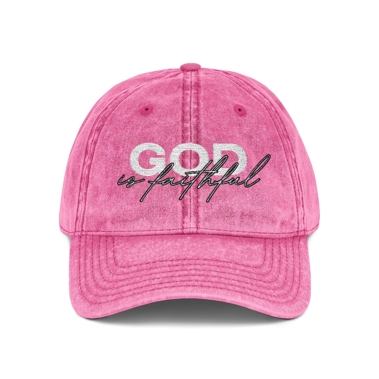 "God Is Faithful" Vintage Washed Cap