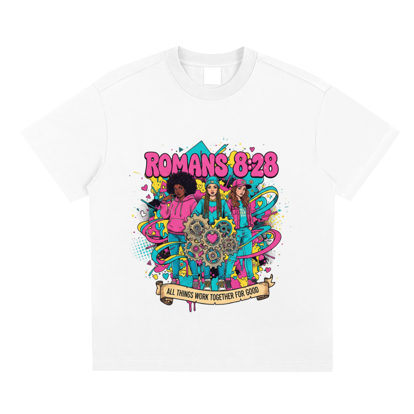 The "ROMANS 8:28" Pop-Art Quick-Dry Tee