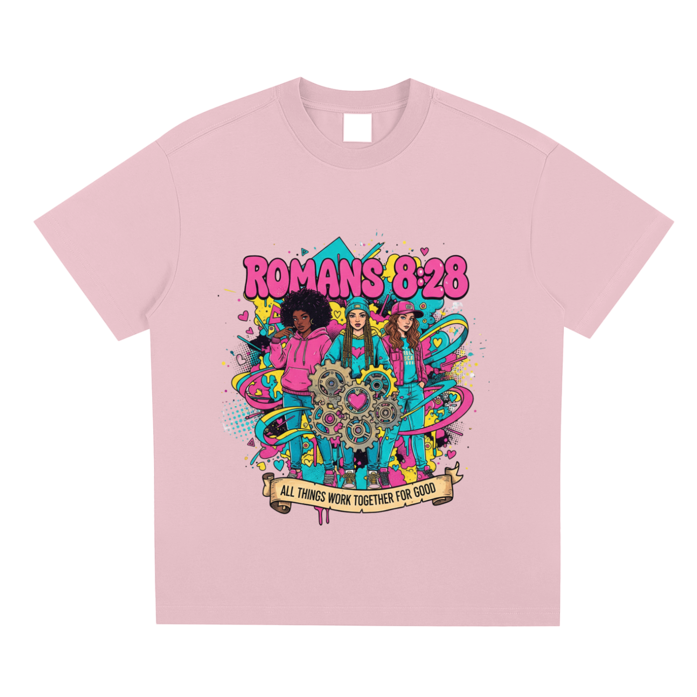 The "ROMANS 8:28" Pop-Art Quick-Dry Tee