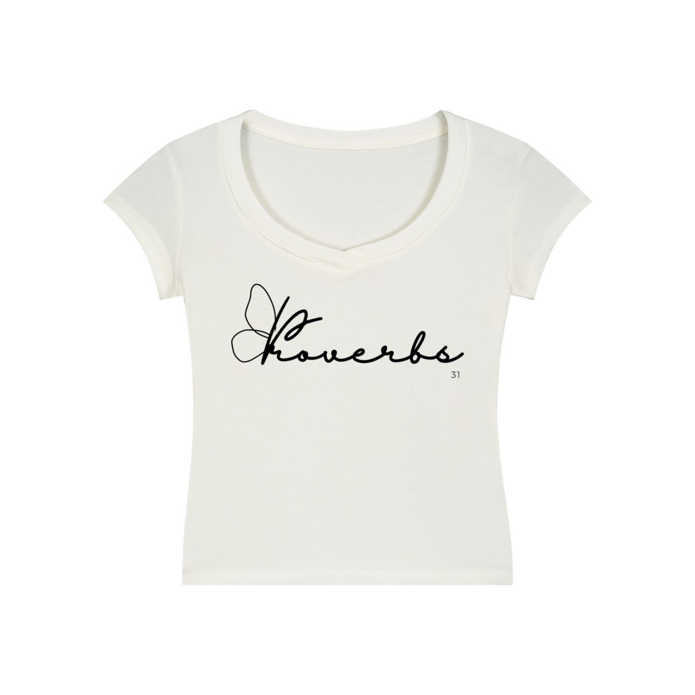 The "Proverbs 31 Butterfly " Essential V-Neck Tee