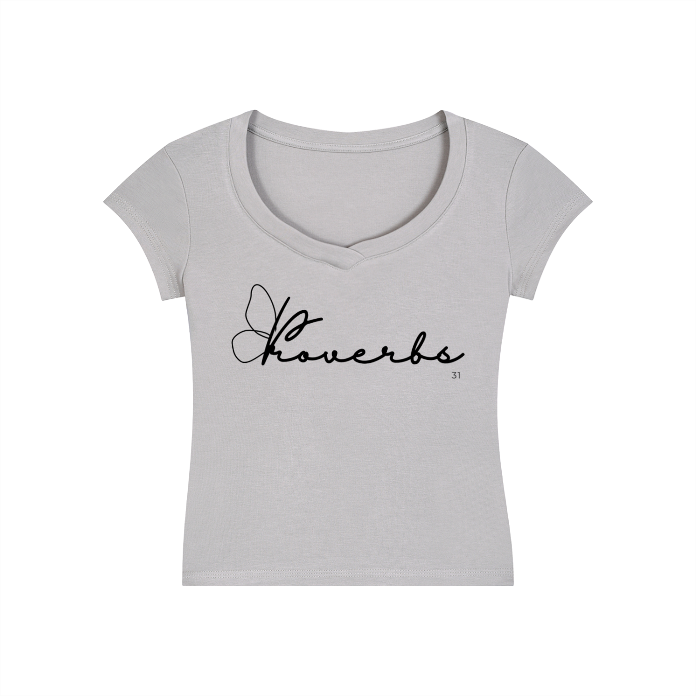 The "Proverbs 31 Butterfly " Essential V-Neck Tee