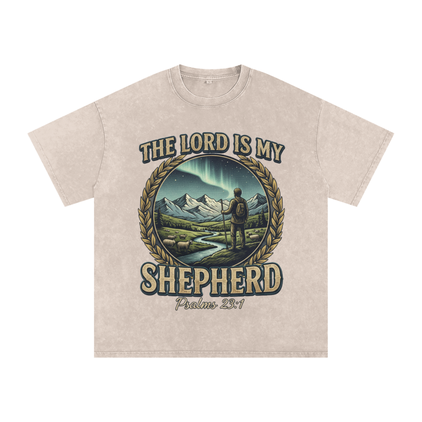 The "Good Shepherd" Snow Washed Oversized Tee