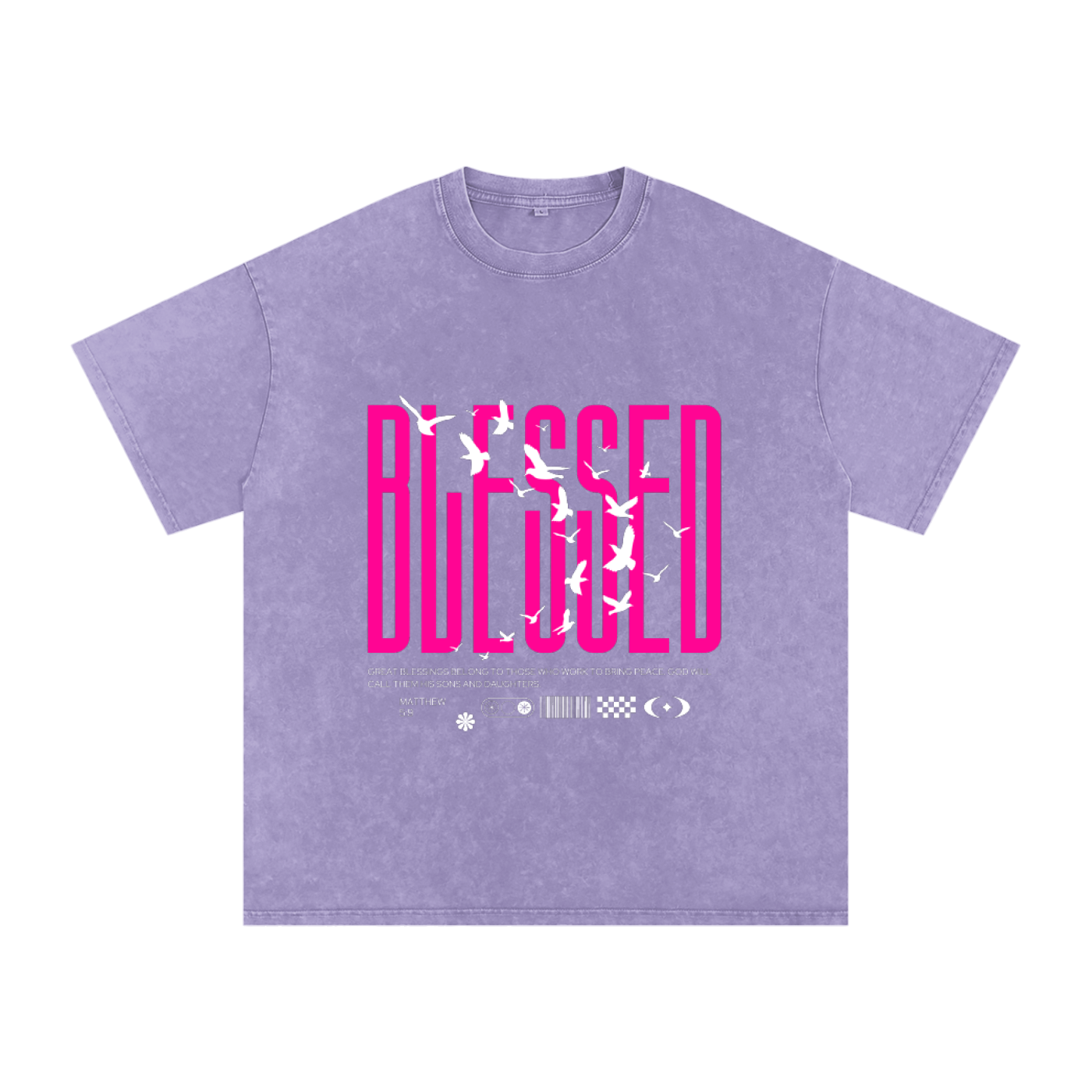 The "BLESSED Peacemaker" Snow Washed Oversized Tee