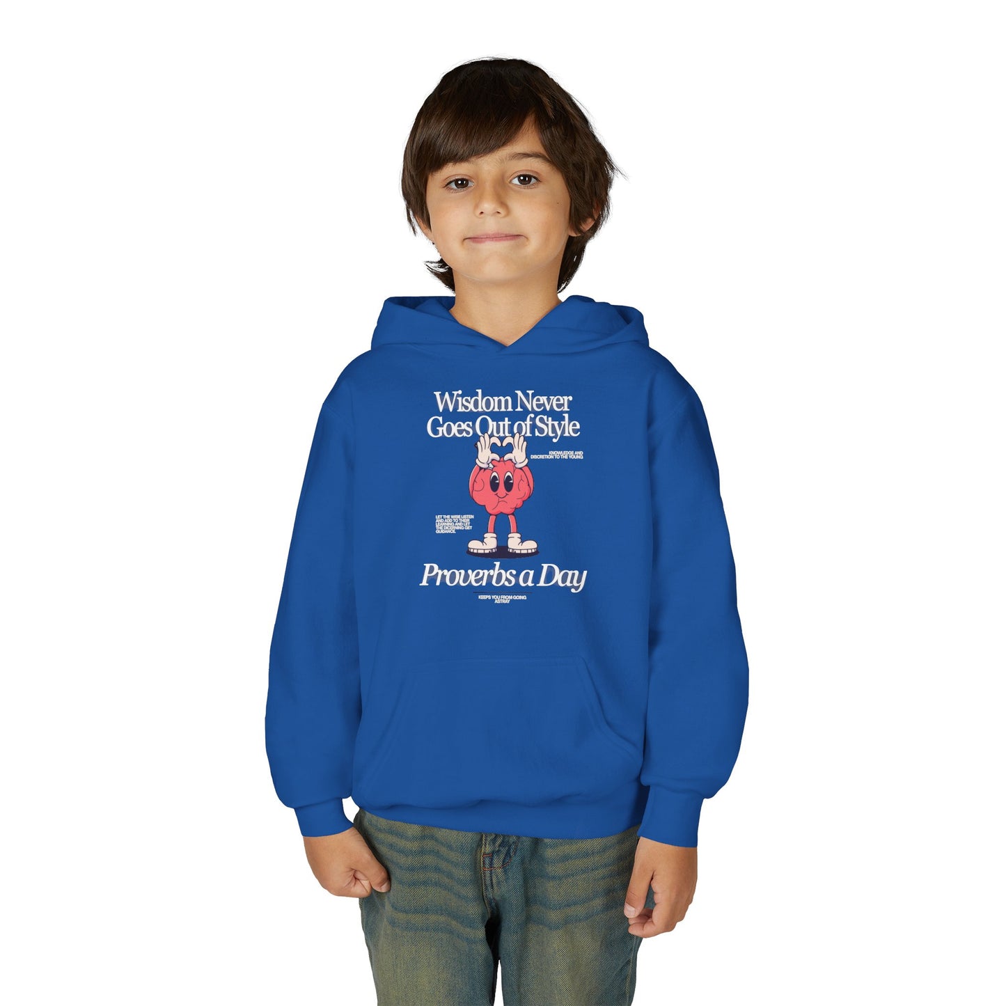 "Proverbs a Day" Retro Wisdom Youth Hoodie