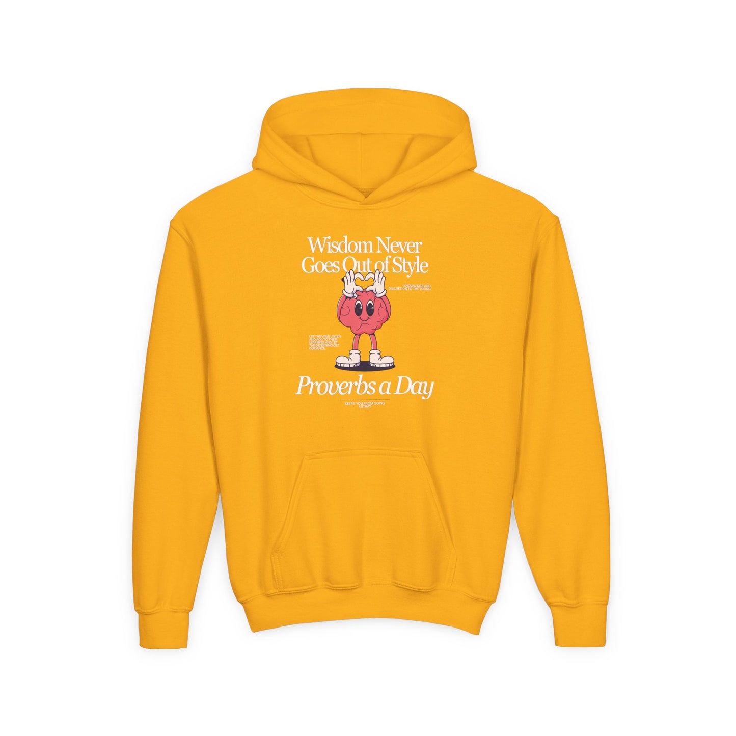 "Proverbs a Day" Retro Wisdom Youth Hoodie