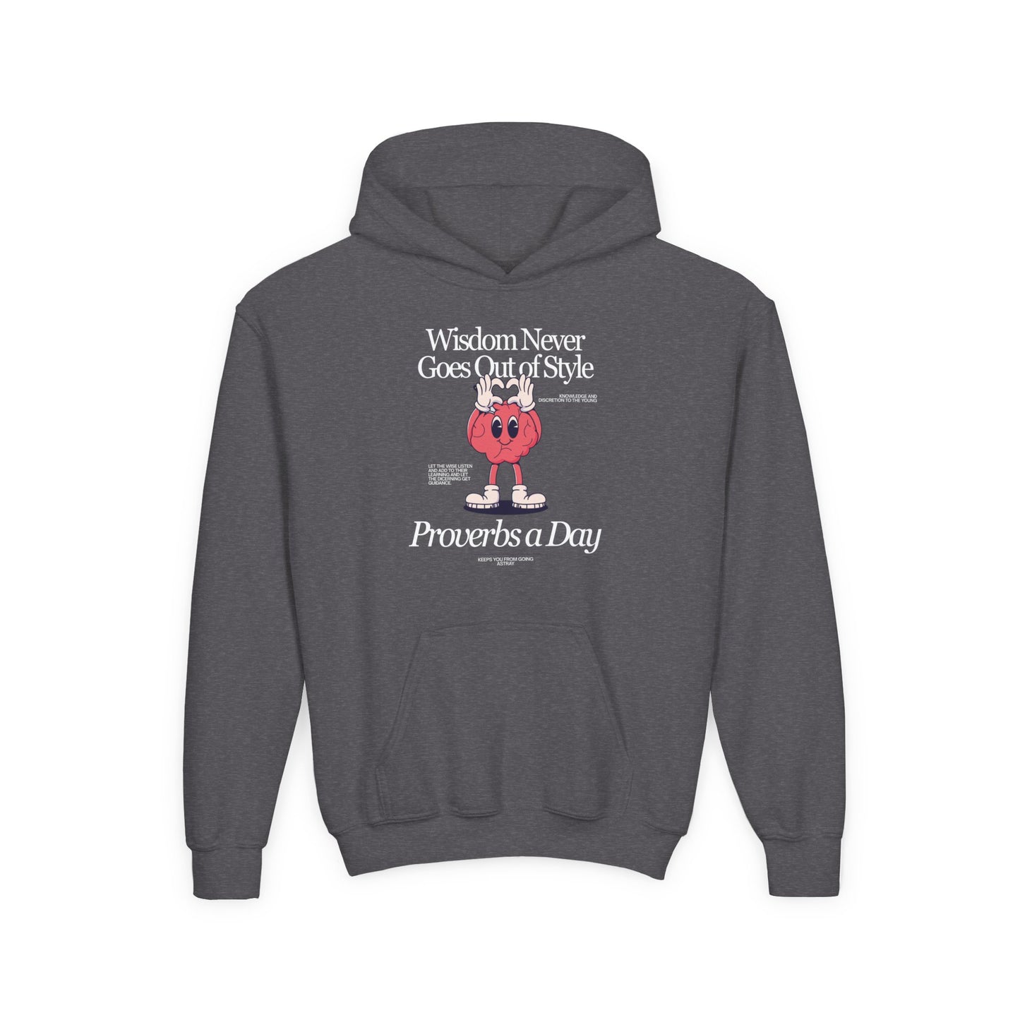 "Proverbs a Day" Retro Wisdom Youth Hoodie