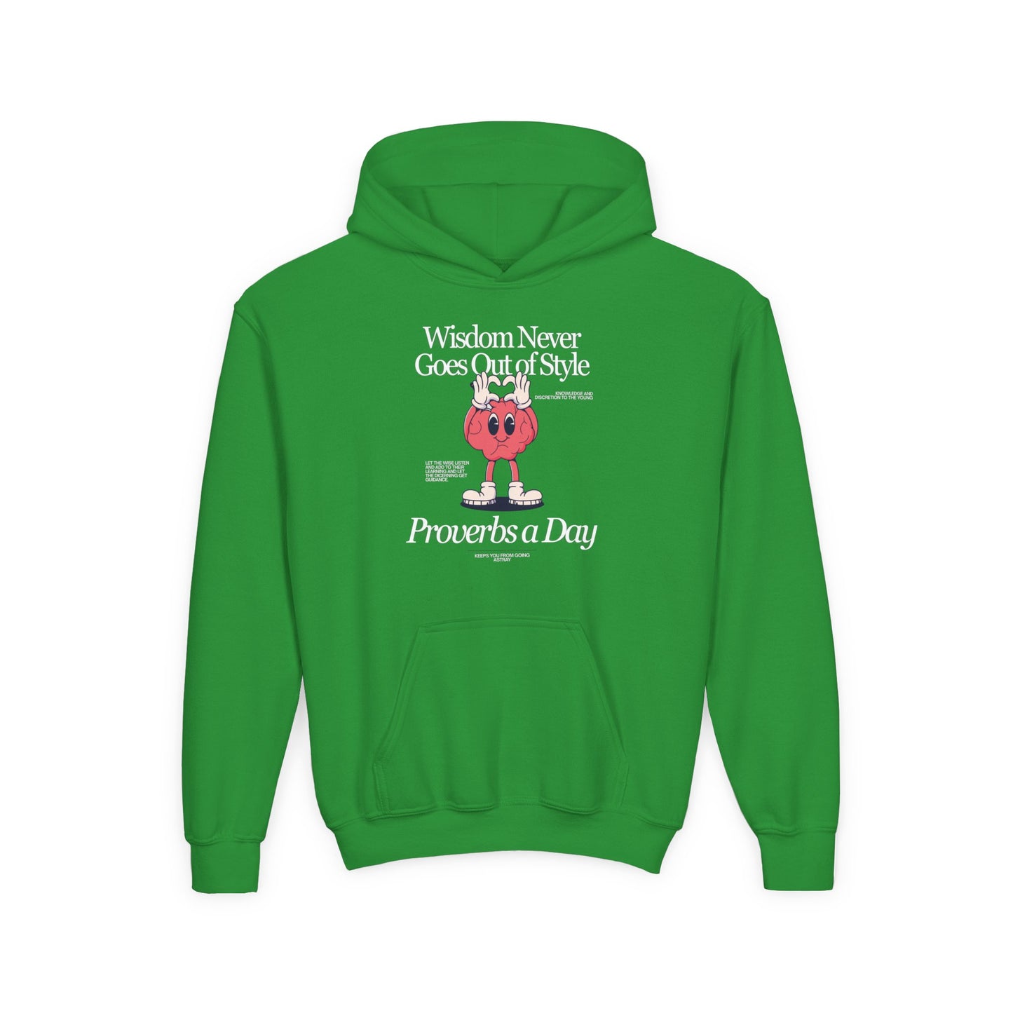 "Proverbs a Day" Retro Wisdom Youth Hoodie
