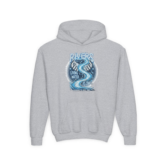 "Rivers of Living Water" John 7:37-38 Youth Hoodie