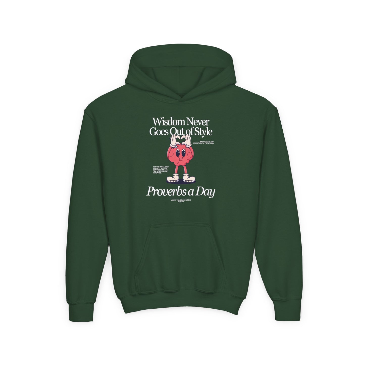 "Proverbs a Day" Retro Wisdom Youth Hoodie