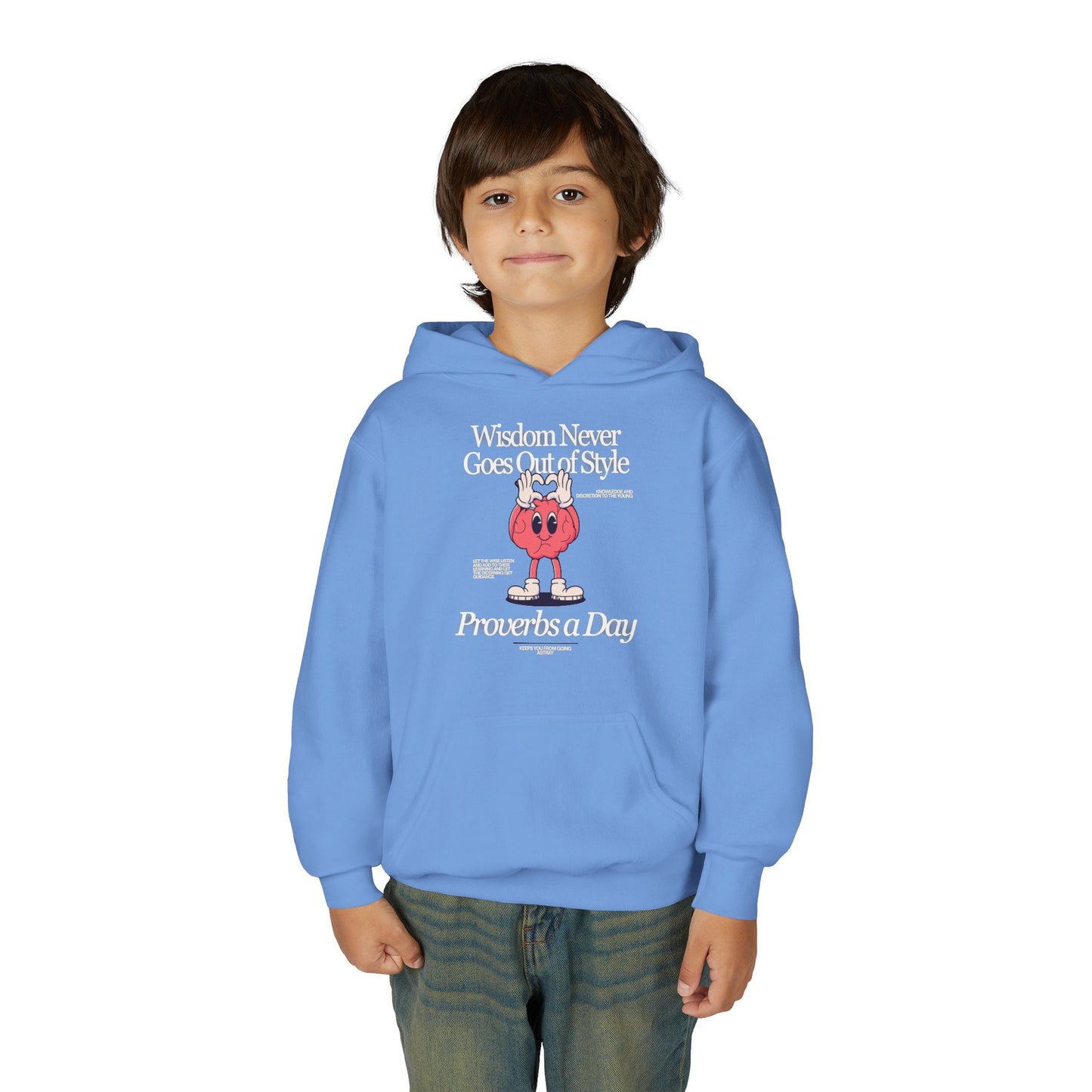 "Proverbs a Day" Retro Wisdom Youth Hoodie