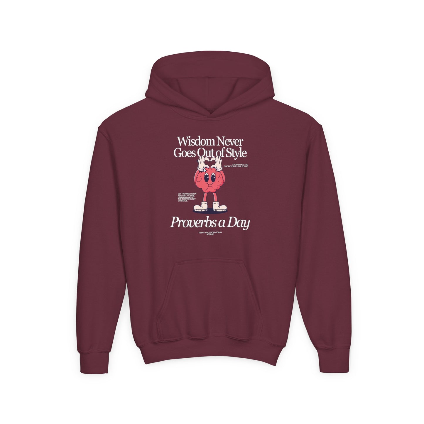 "Proverbs a Day" Retro Wisdom Youth Hoodie